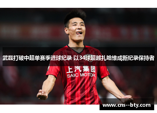 武磊打破中超单赛季进球纪录 以34球超越扎哈维成新纪录保持者